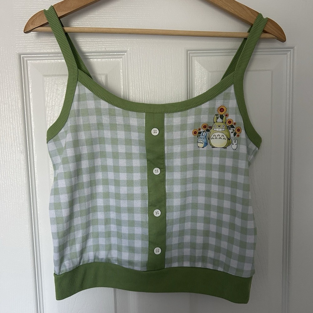 Her Universe Studio Ghibli My Neighbor‎ Totoro Gingham Women's Crop Cami
